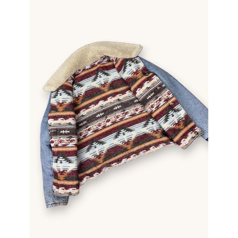 Idyllwind Miranda Lambert Reversible Denim Blanket Jacket Western Boho SM - Picture 4 of 9